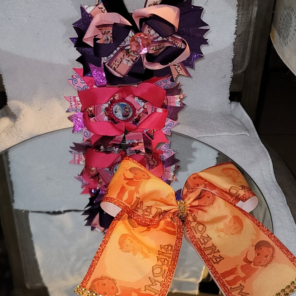 Set of 3 Movie themed girls hair bows